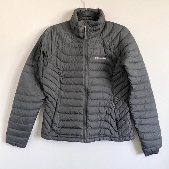 Columbia Powerfly Black 800-fill Down Microbaffle Puffer Jacket - M/8-10 - Picture 12 of 13